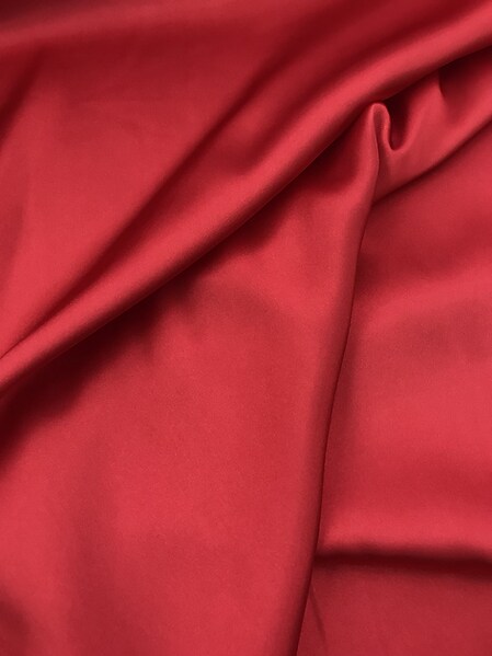 1 Yard Red Charmeuse Fabric Shiny Lightweight Polyester 58 Inch Wide for Sewing and Costumes