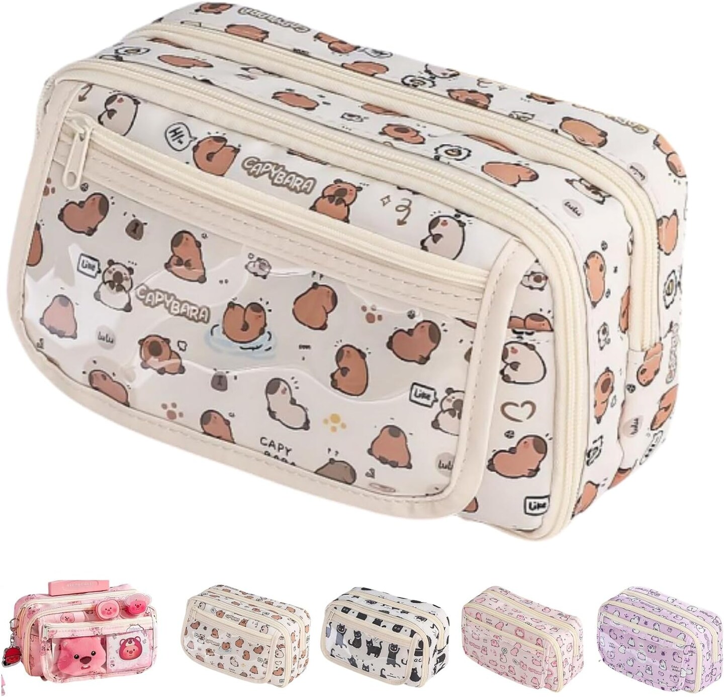 Pencil Case Pouch Cartoon Pen Box Holder Organizer