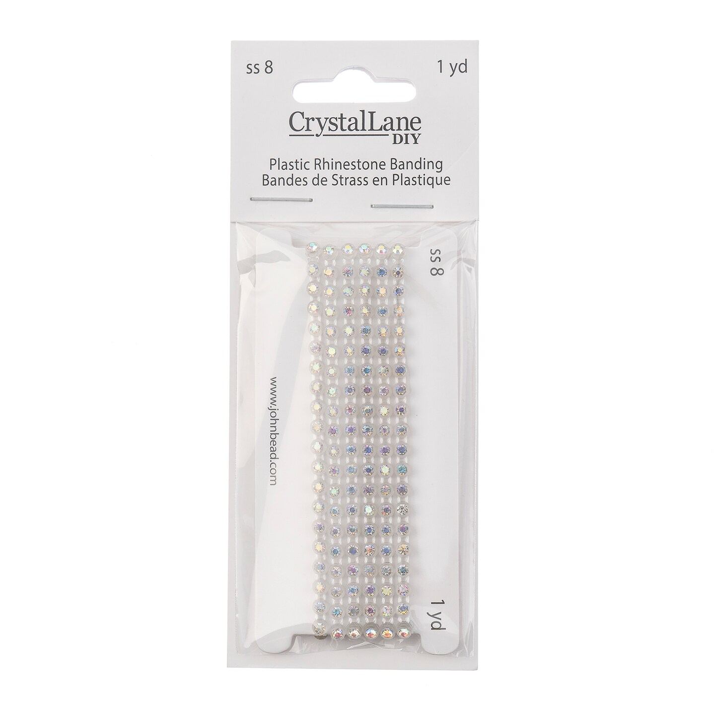Crystal Lane DIY 1yd Plastic Rhinestone Banding Trim