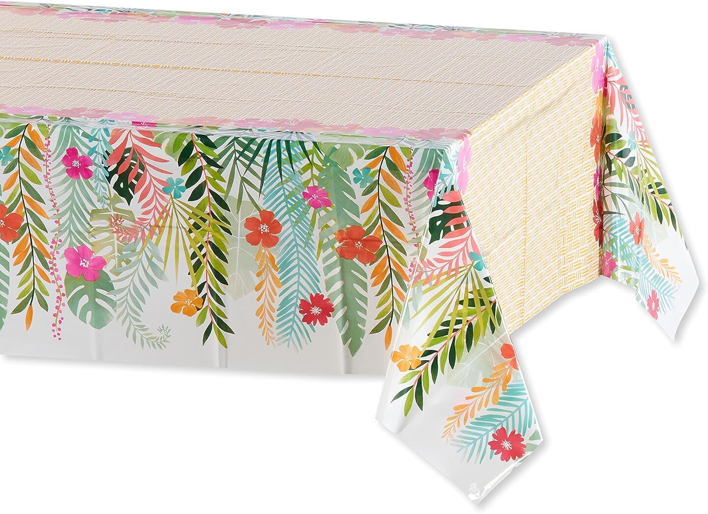 Tropical Luau Party Supplies for BBQs and All Summer Parties, Plastic Table Covers (3-Count)