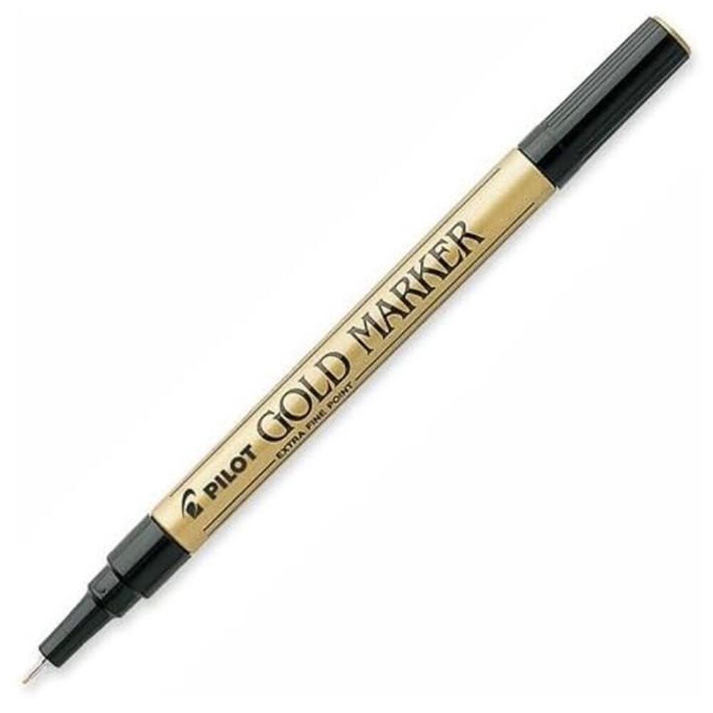 Pilot Gold Metallic Permanent Paint Marker, Extra Fine Point, 6/pk (41500)