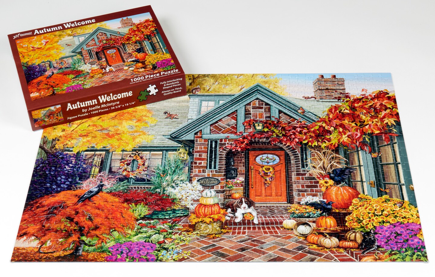 Autumn Welcome Jigsaw Puzzle 1000 Pieces by Vermont Christmas Company - Fall Puzzles for the Whole Family