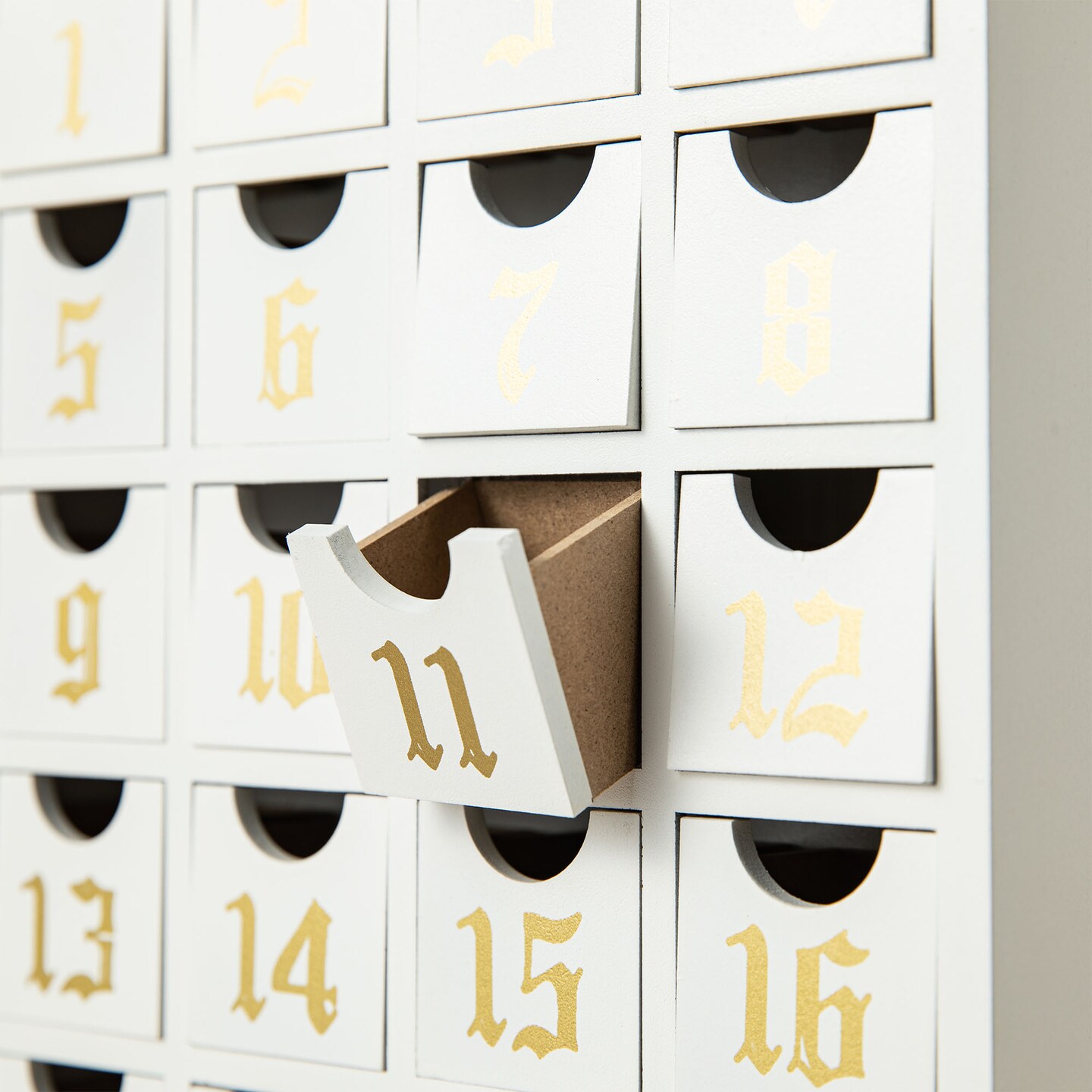 Set of 2 17&#x22;L Lighted Wooden Christmas Nativity Advent Calendar Decor