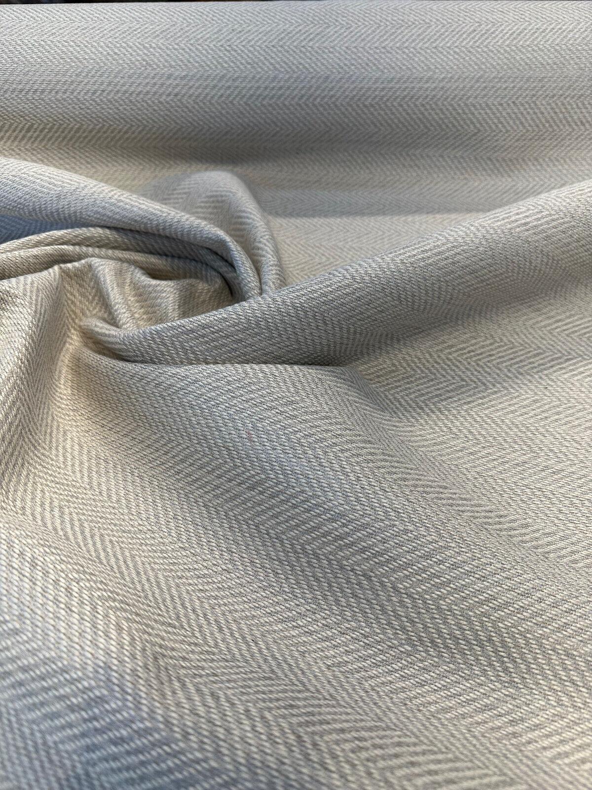 1 Yard Dove Beige Herringbone Outdoor Upholstery Fabric Fade Resistant 56 Inches Wide