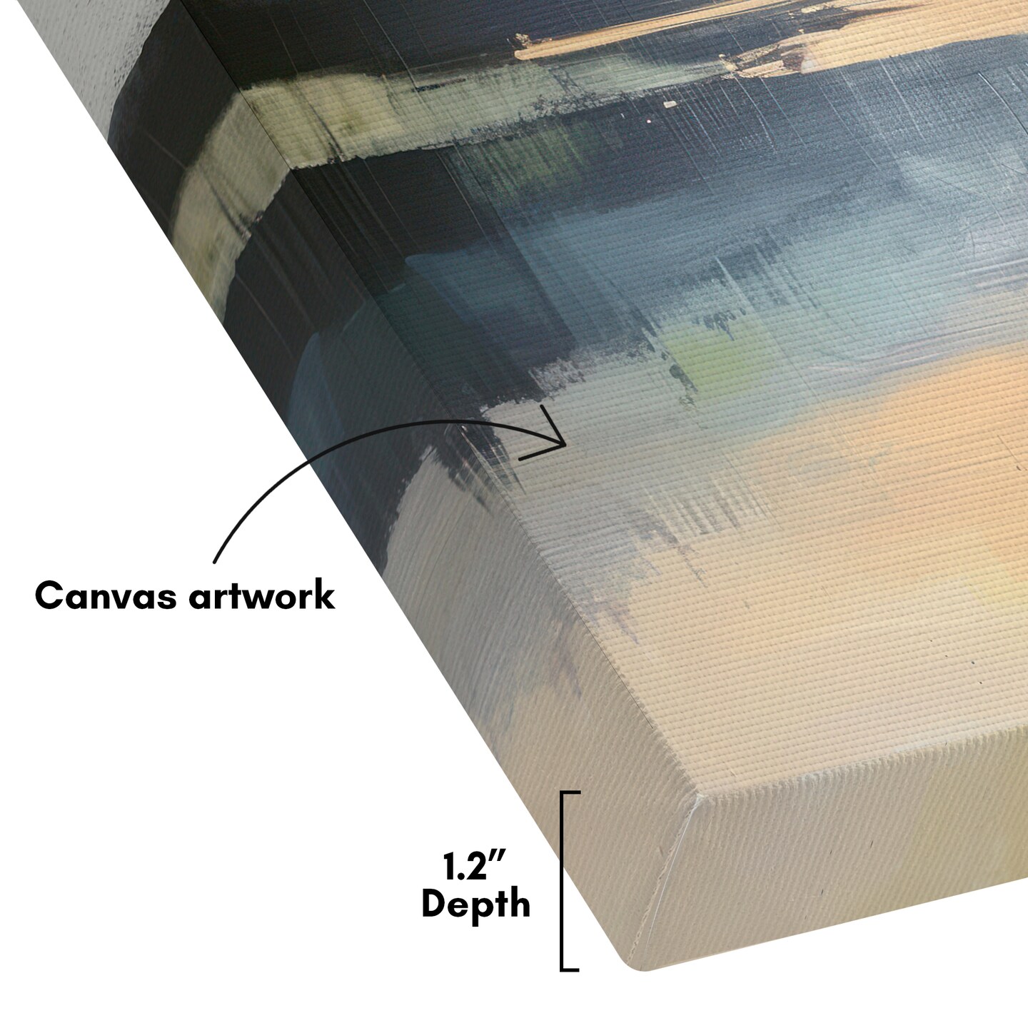 Americanflat Canvas Wall Art Featuring Beige, Blue, Green, Purple and White Tones - Gallery Wrap - Landscape Wall Art