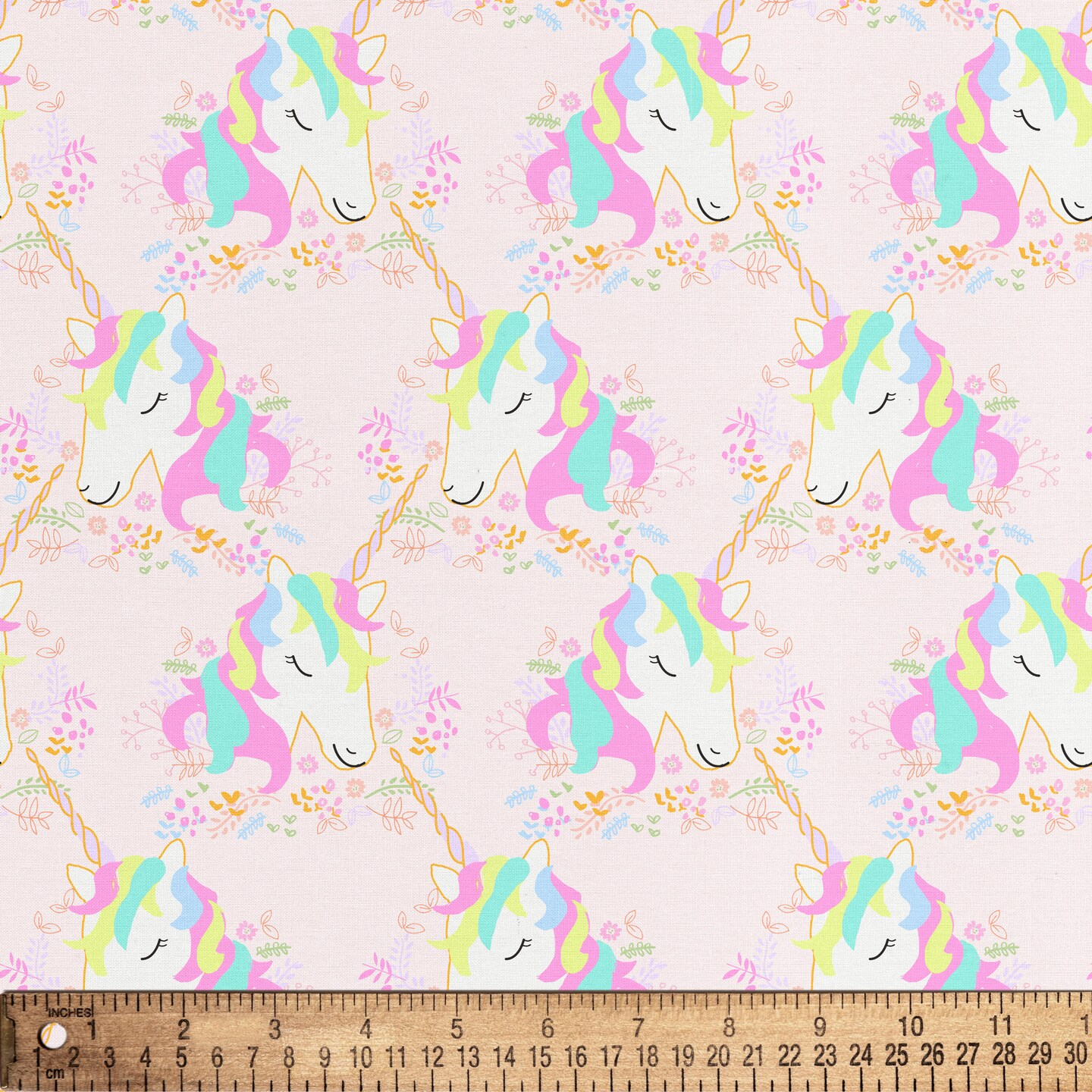 GOODNIGHT UNICORN PINK 1 YD CUT COTTON