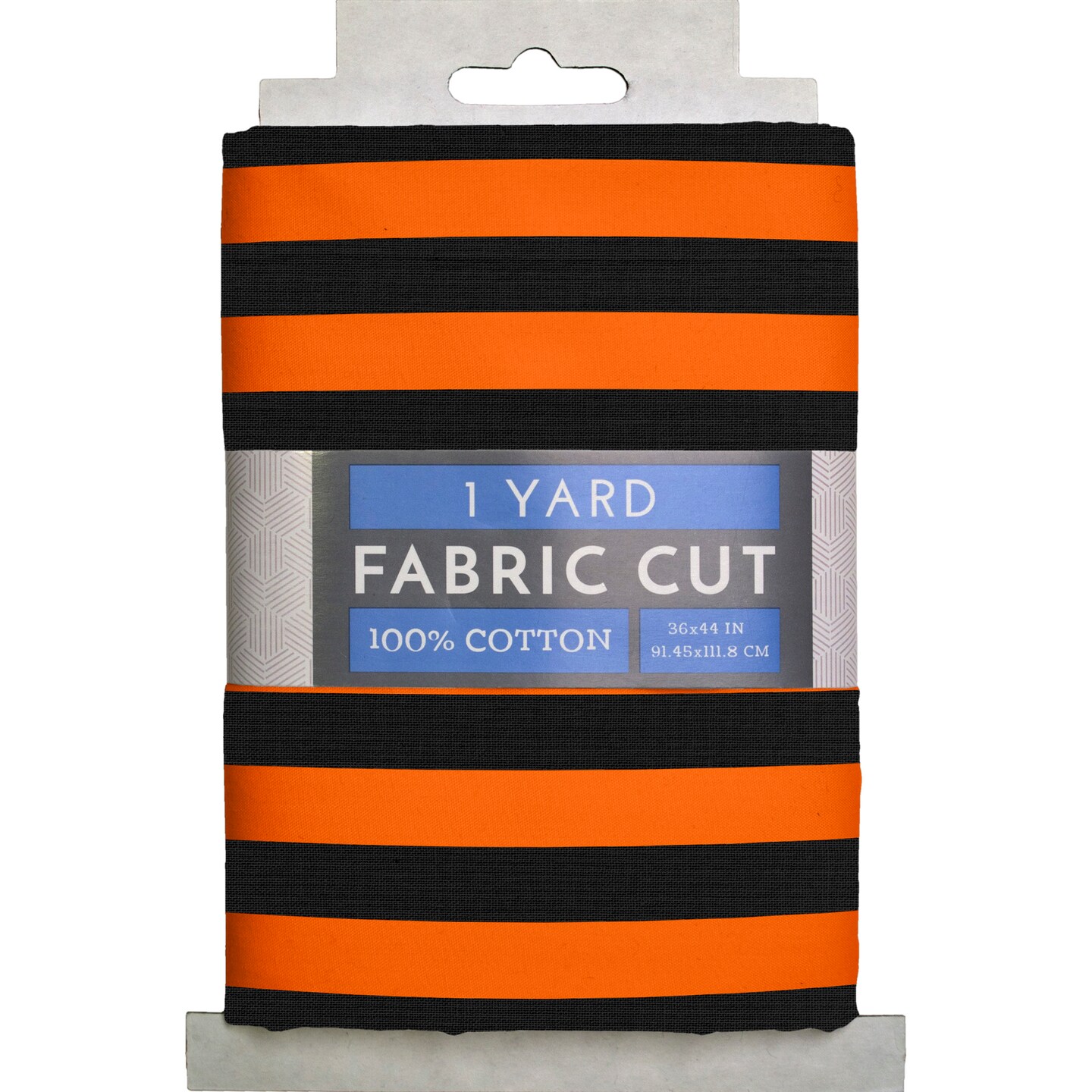 HALLOWEEN STRIPE ORANGE BLACK 1 YD CUT COTTON
