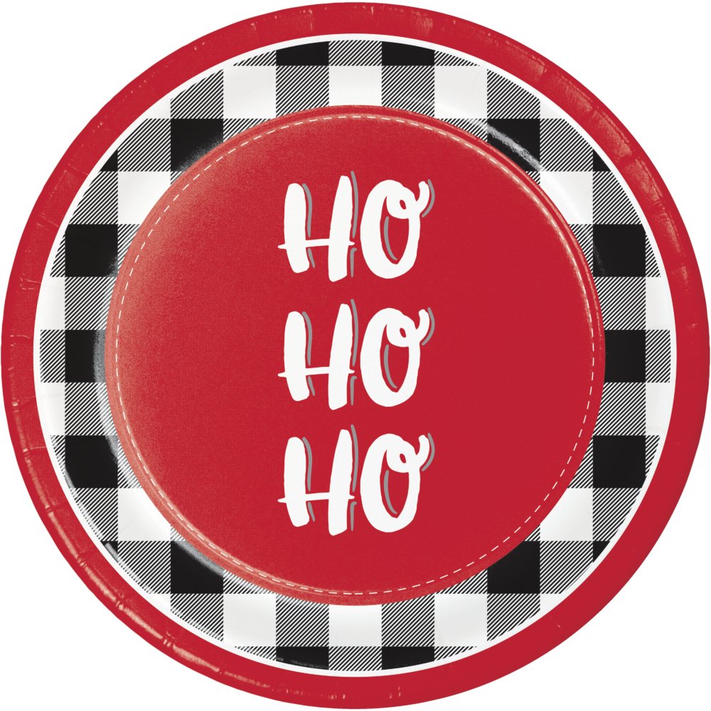 Santa Fun Christmas 9&#x22; Paper Plates - 8ct