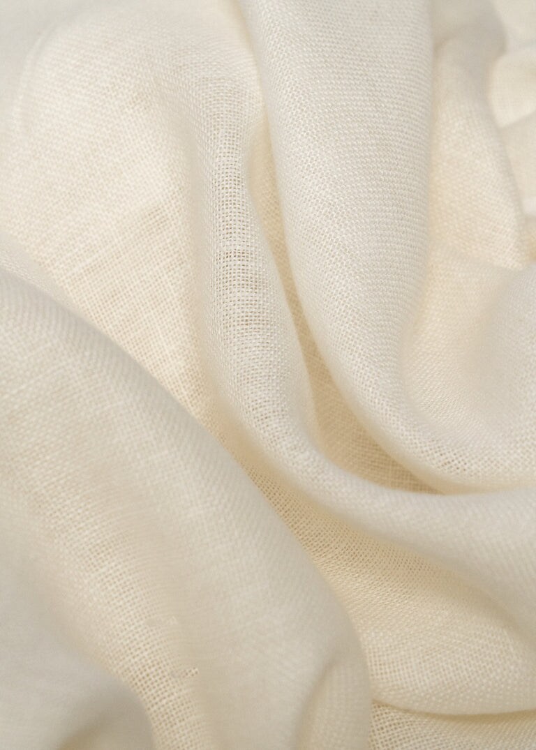 1 Yard Ivory Heavyweight and Lightweight Linen Gauze Fabric Washed 53&#x201D;/54&#x201D; Wide for Sewing and Draping