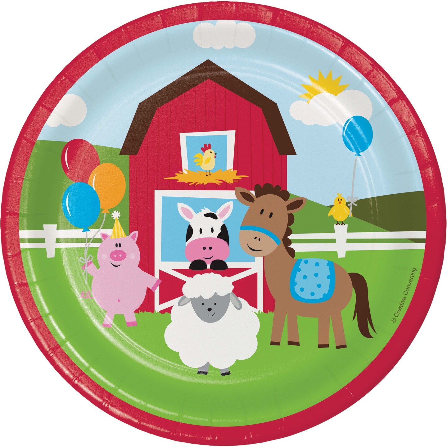 Farmhouse Fun  7&#x22; Paper Plates - 8ct