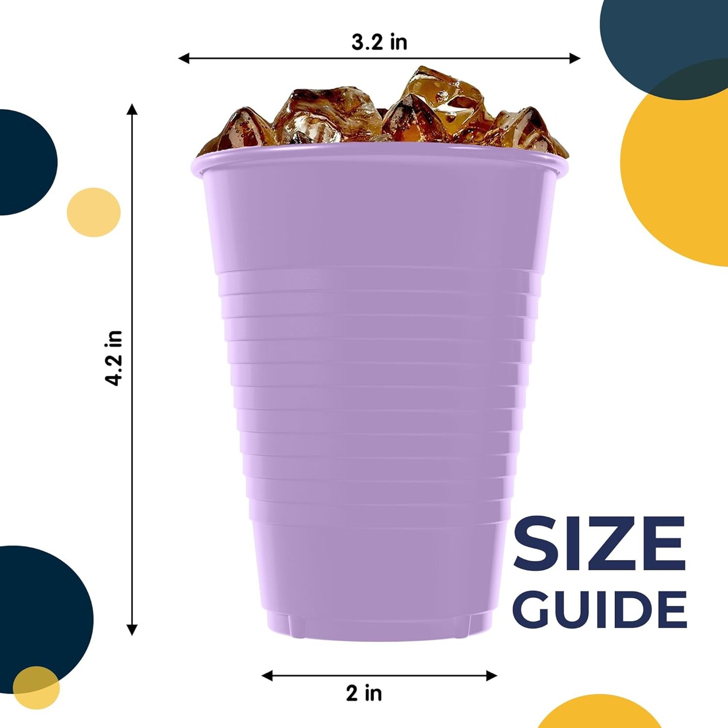 Exquisite Party Solids 12 Oz Plastic Cups – 100 Pack Disposable Cups for Parties & Events | Durable Plastic Party Cups | Bulk Drink Cups for Soda, plastic cup | Recyclable Disposable Cups for Everyday Use & Celebrations