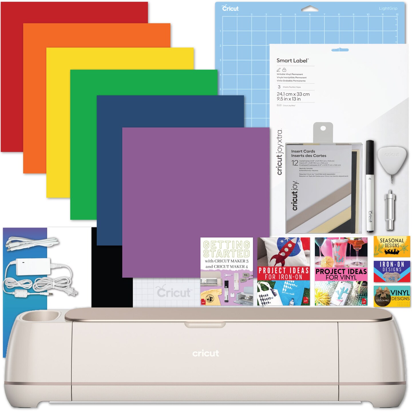 Cricut Maker 4 Cutting Machine with Vinyl Rolls and Mixed Materials Bundle