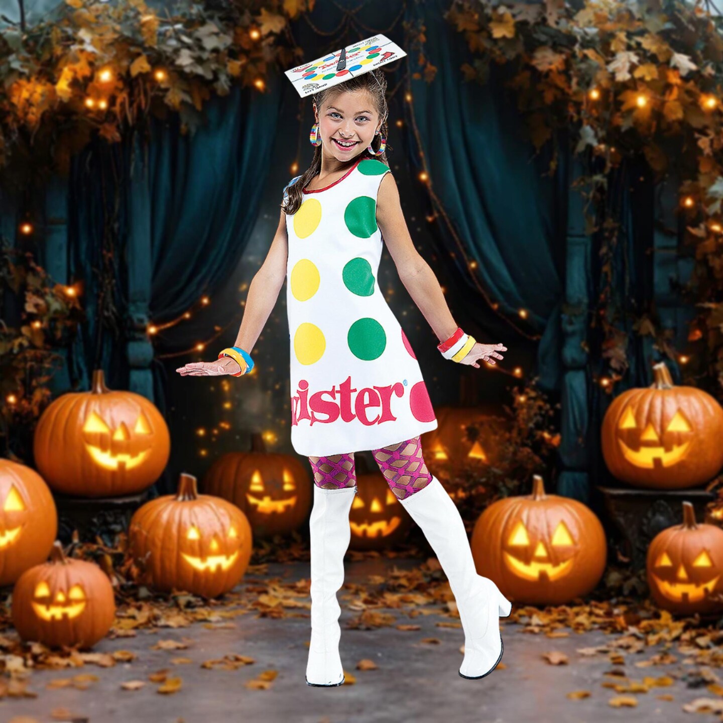 Girls Twister Licensed Dress Costume With Matching Hat