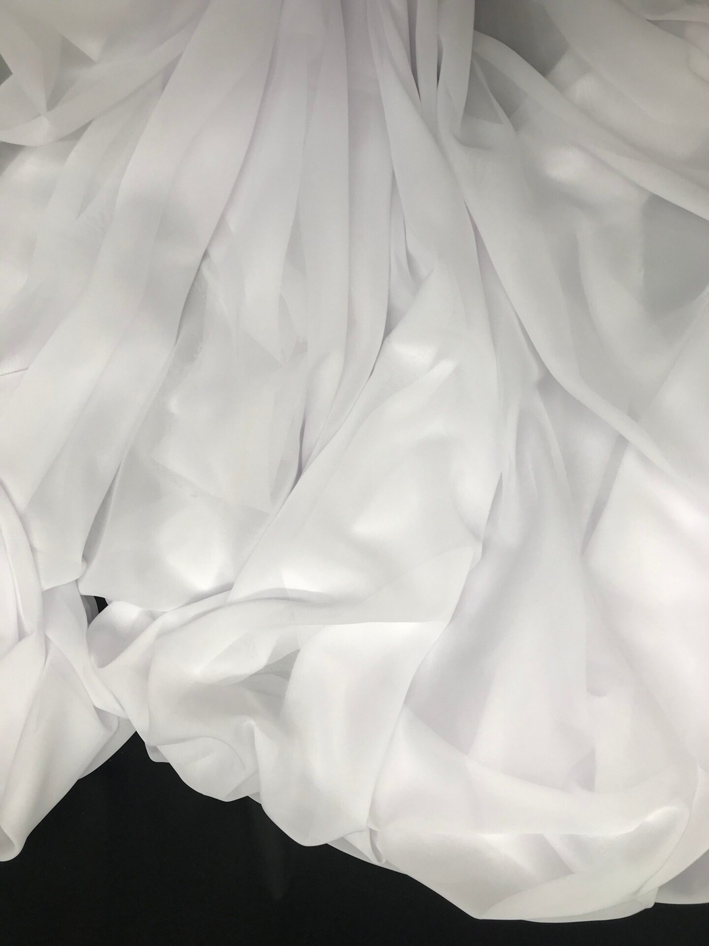 1 Yard White Chiffon Fabric Lightweight Material For Weddings Dresses Veils Curtains Backdrops And Crafts 59/60 Inch Wide