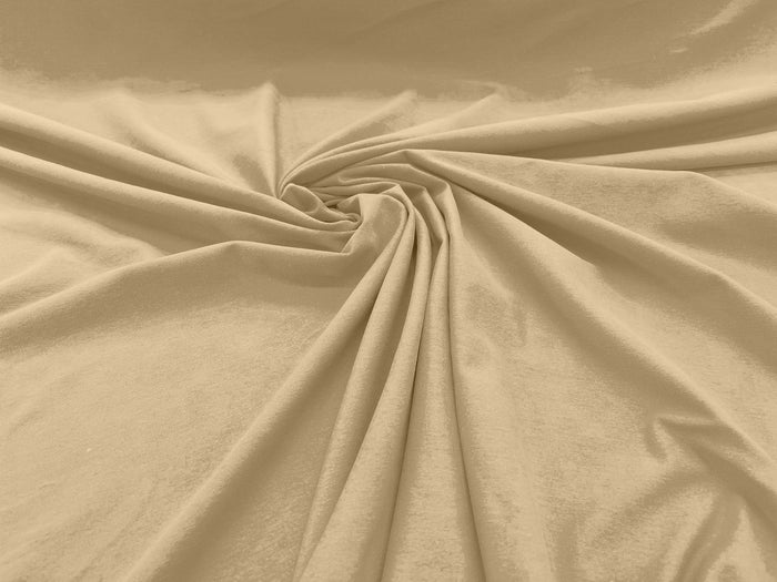 1 Yard Cream Cotton Spandex Jersey Knit Comfortable, Soft Fabric for Tees, Leggings & Crafts 60" Width