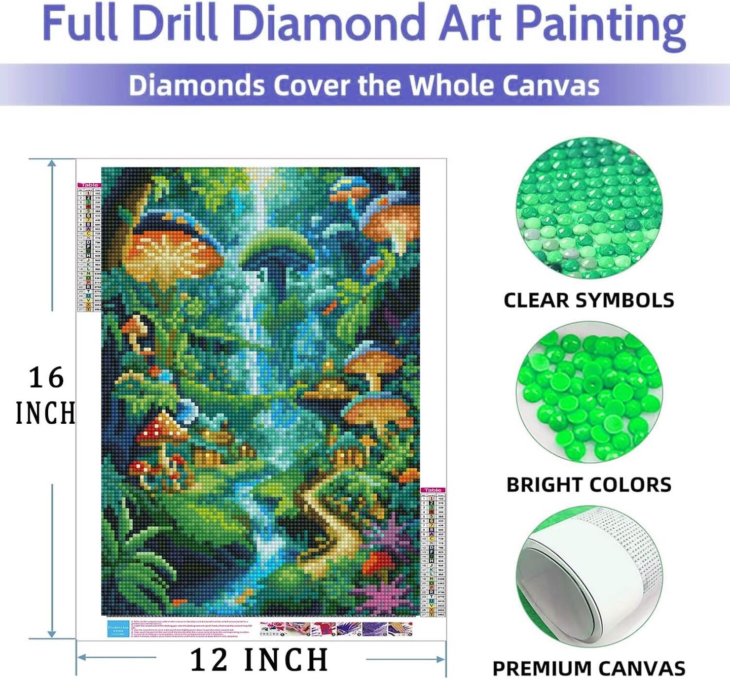 Mushroom Diamond Art Painting Kits for Adults – 2 Pack Mushroom
