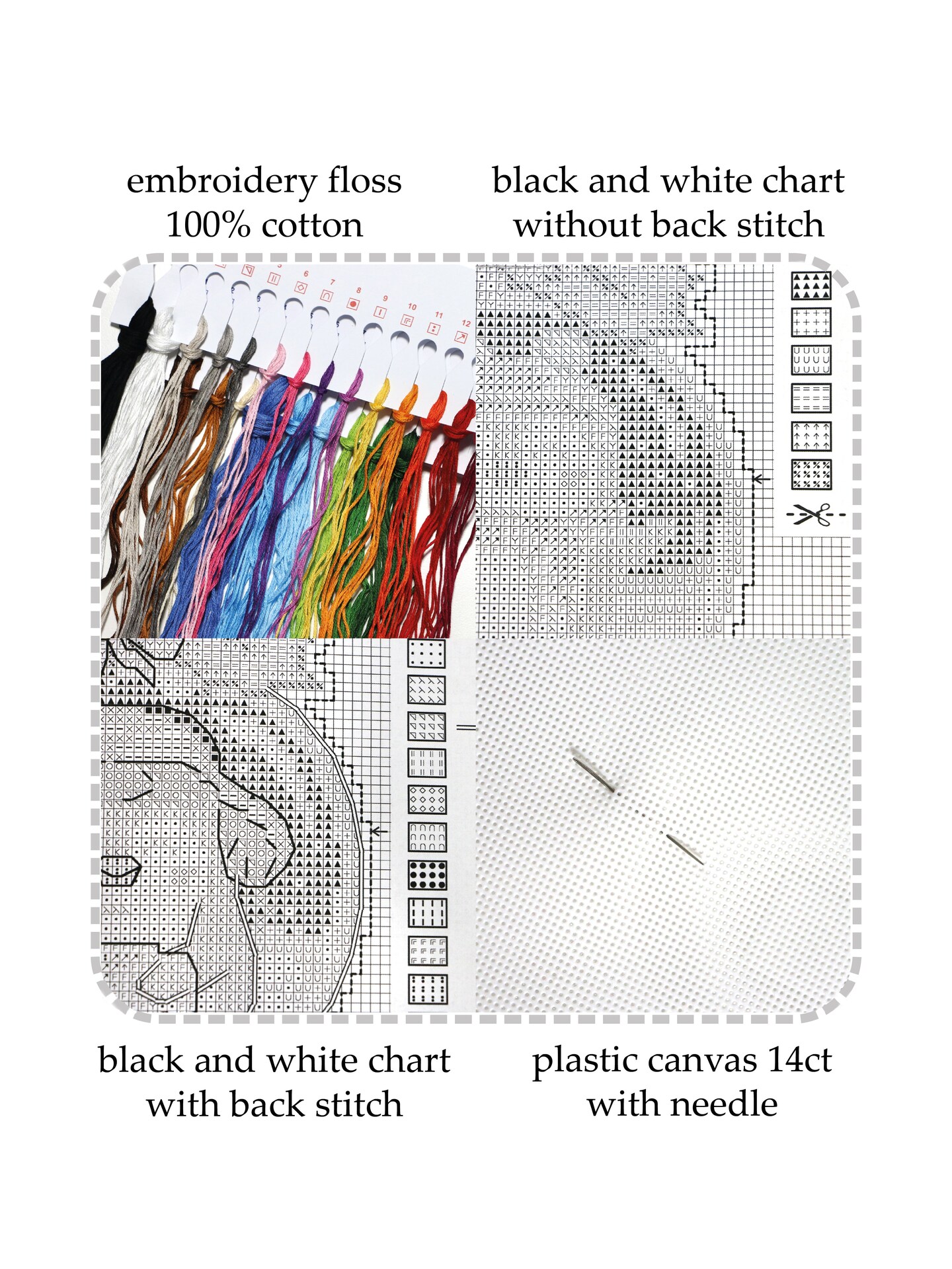 "Gingerbread Houses Baubles dark blue" Counted Cross-Stitch Kit