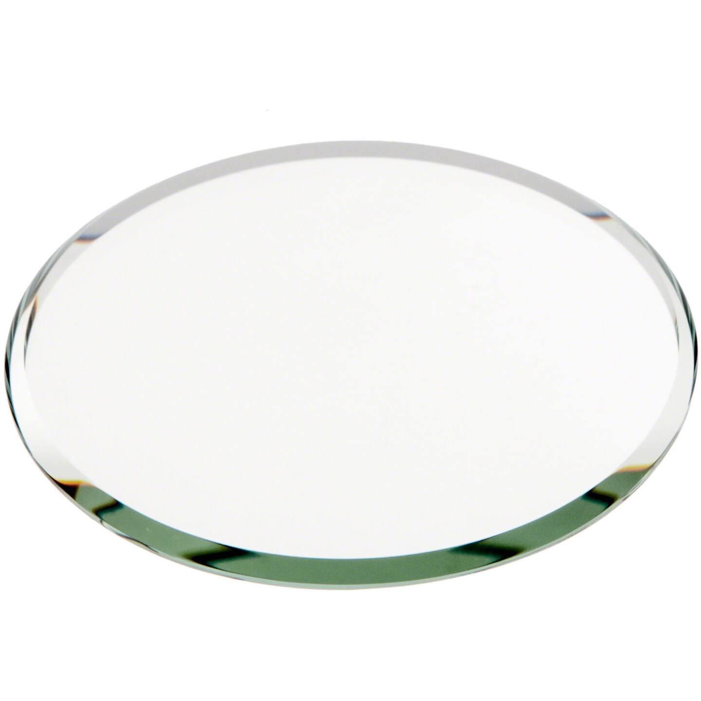 Plymor 3&#x22; Round, 3mm Thick Beveled Glass Mirror Circle