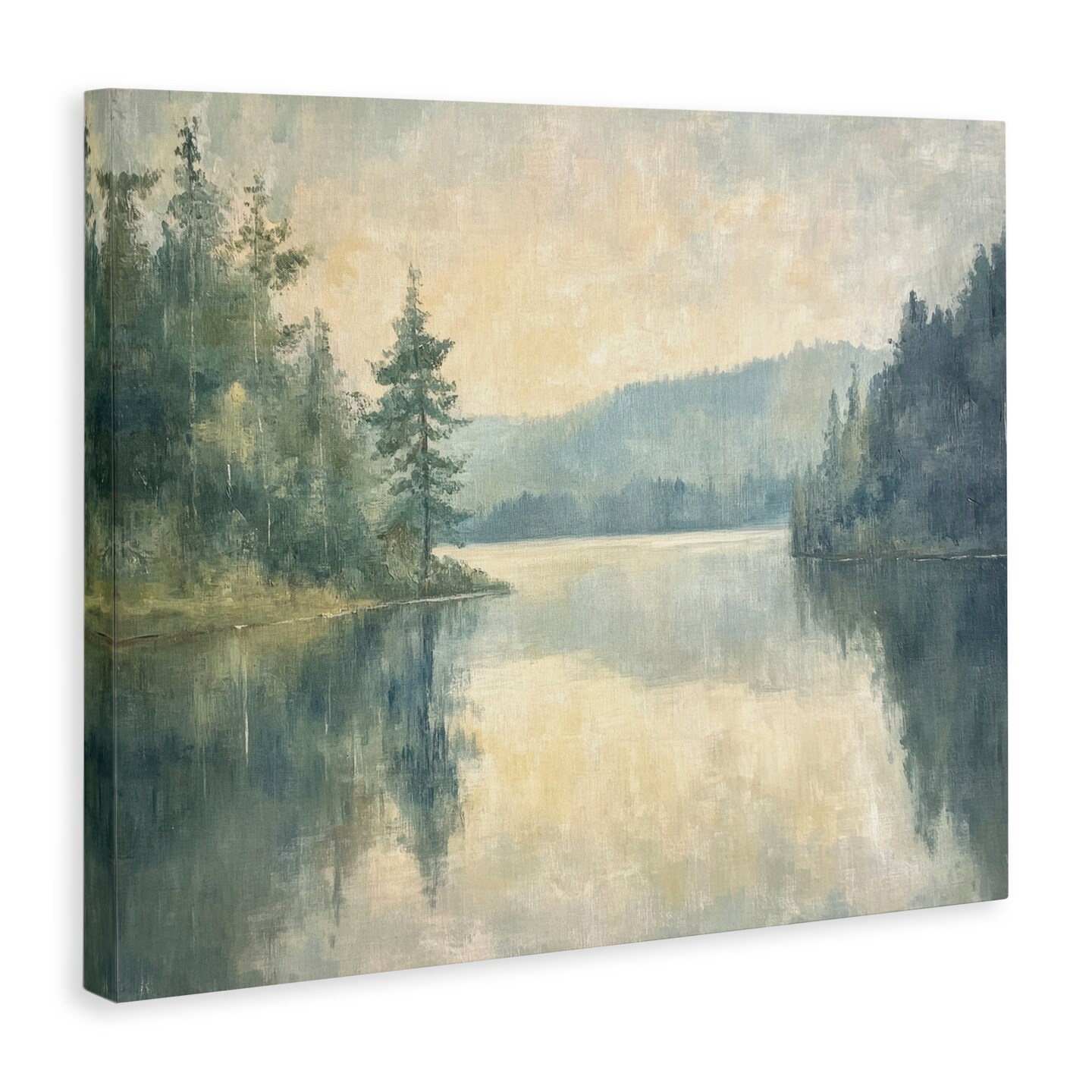 Stupell Industries Mountain's Reflection Landscape Canvas Design by Petal Prints Design