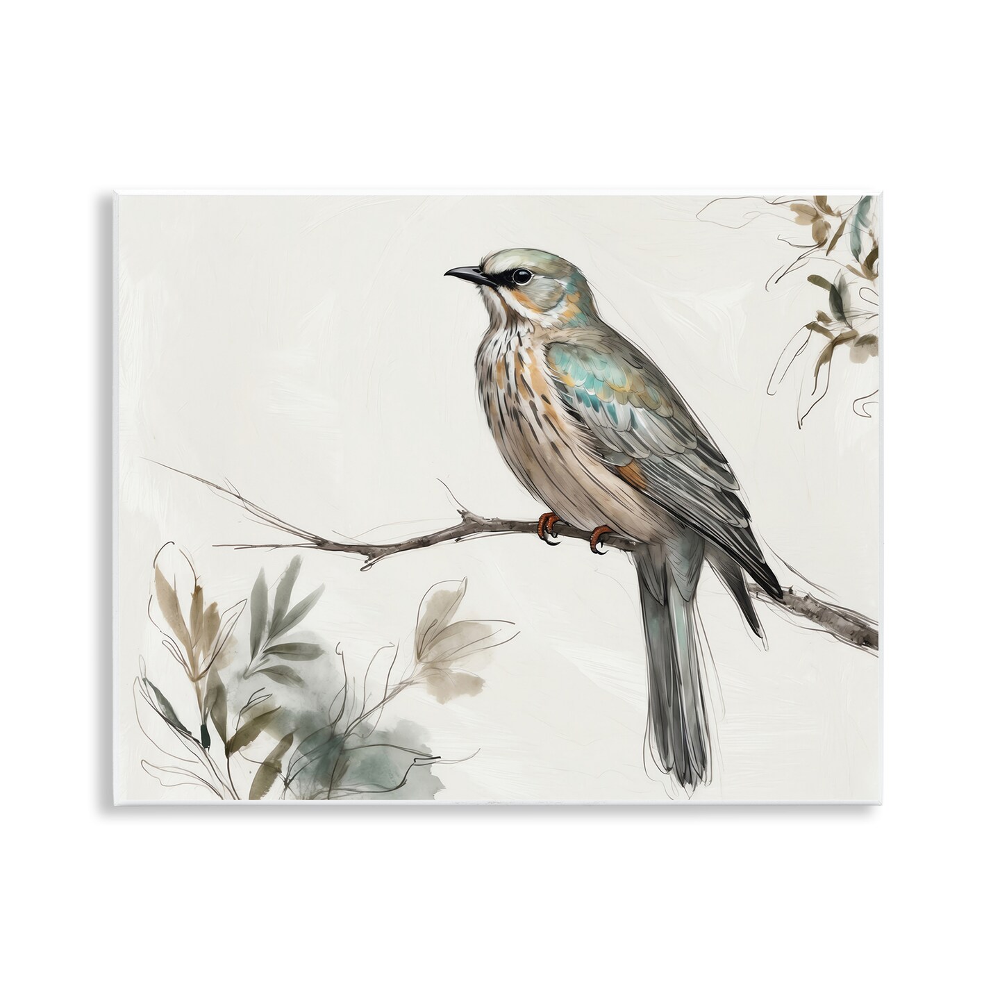 Stupell Industries Stoic Bird Wildlife Study Wall Plaque Design by LSR Creative Studio