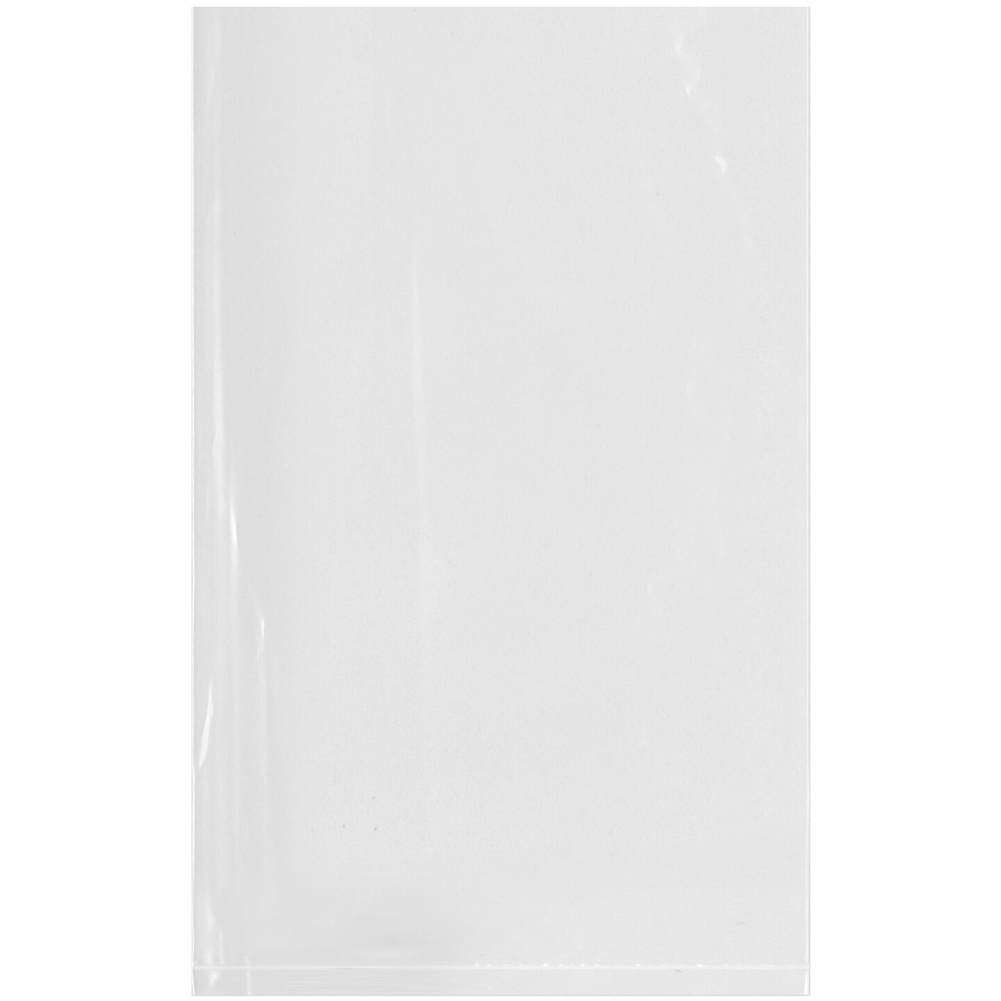 Plymor 5&#x22; x 8&#x22;, 1.25 Mil Flat Open Clear Plastic Poly Bags