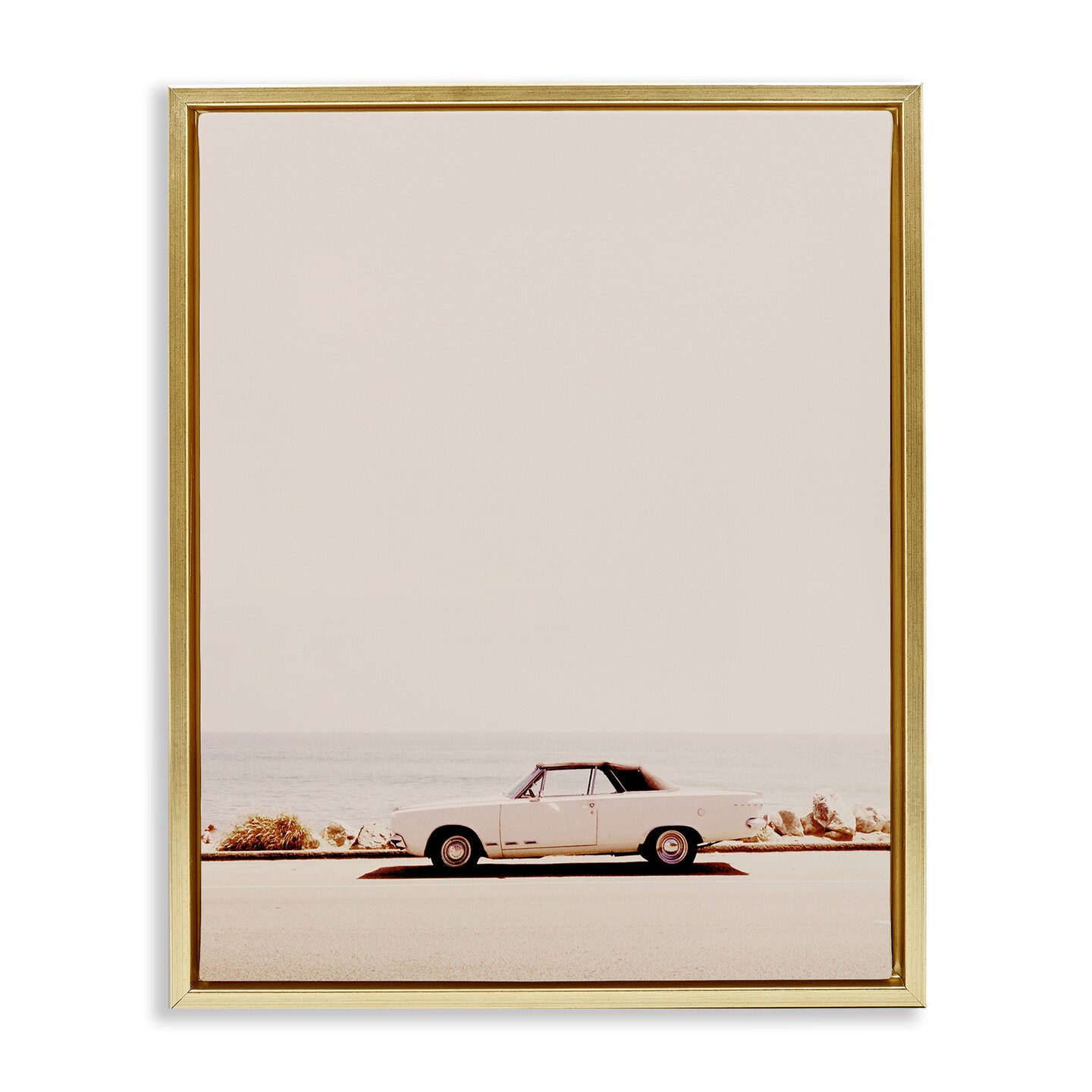 Stupell Industries California Dreaming Antique Car Floating Frame Design by Gemma Bardot