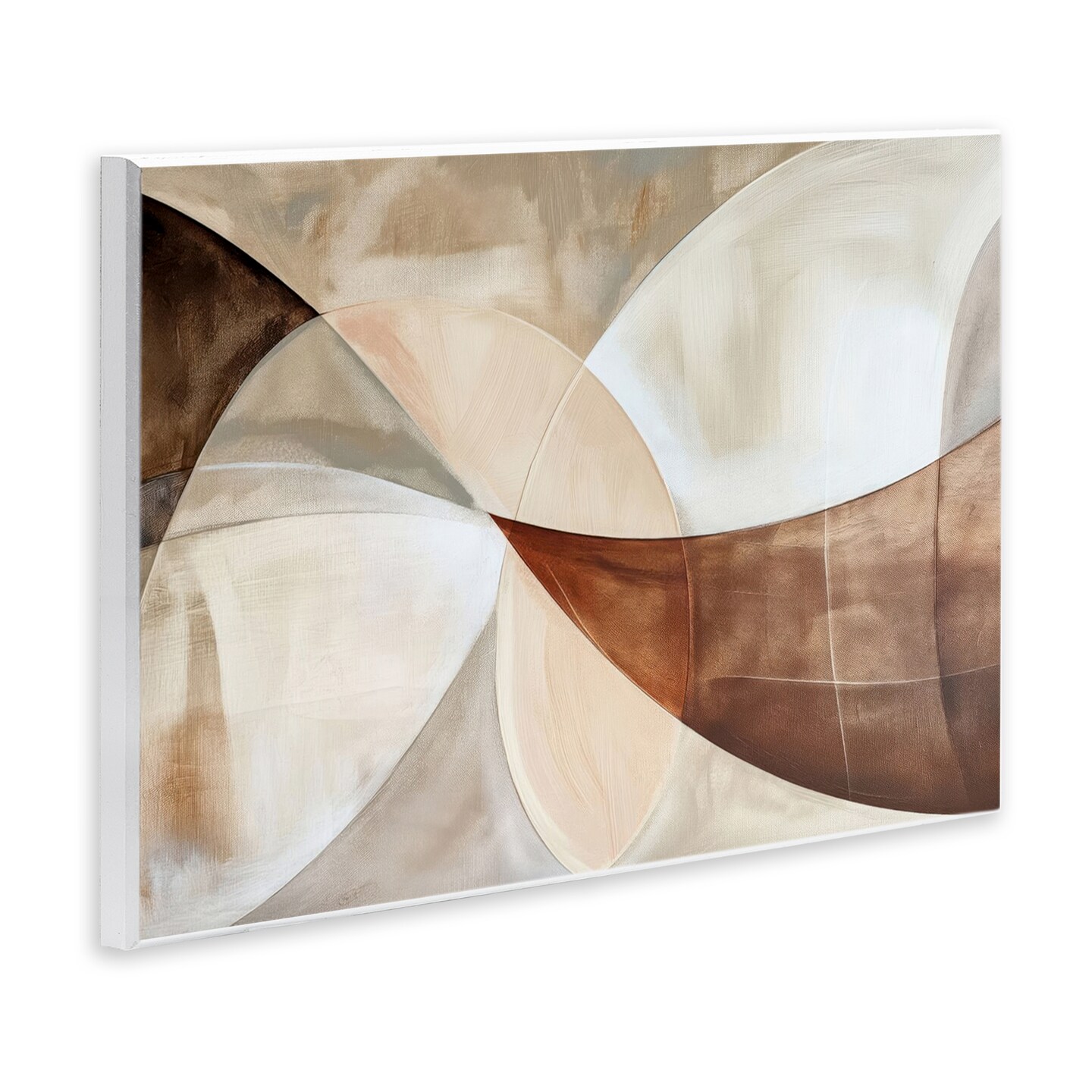 Stupell Industries Curved Neutral Tones Abstraction Wall Plaque Design by LSR Creative Studio