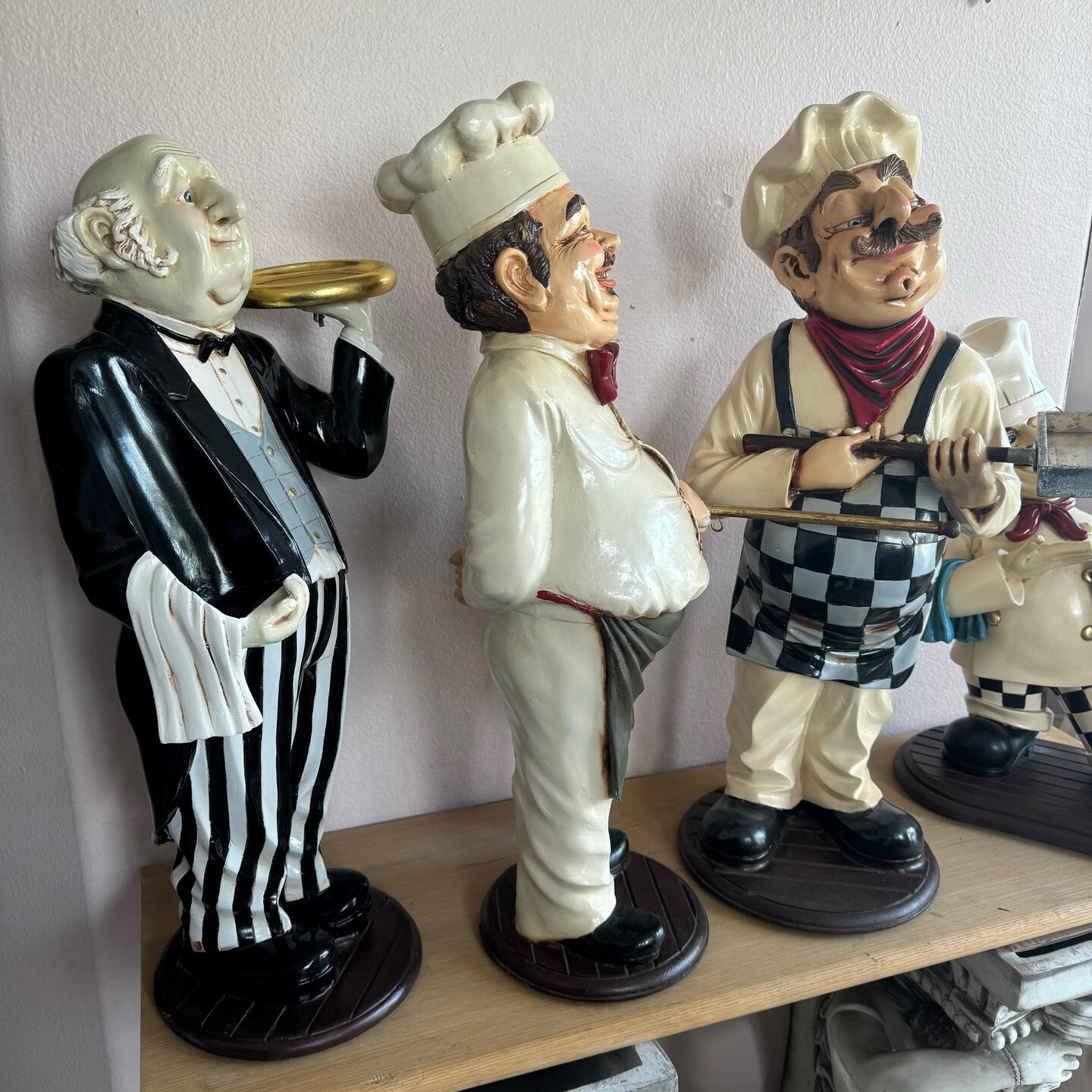 Set of 3 Small Chef Cook Statues