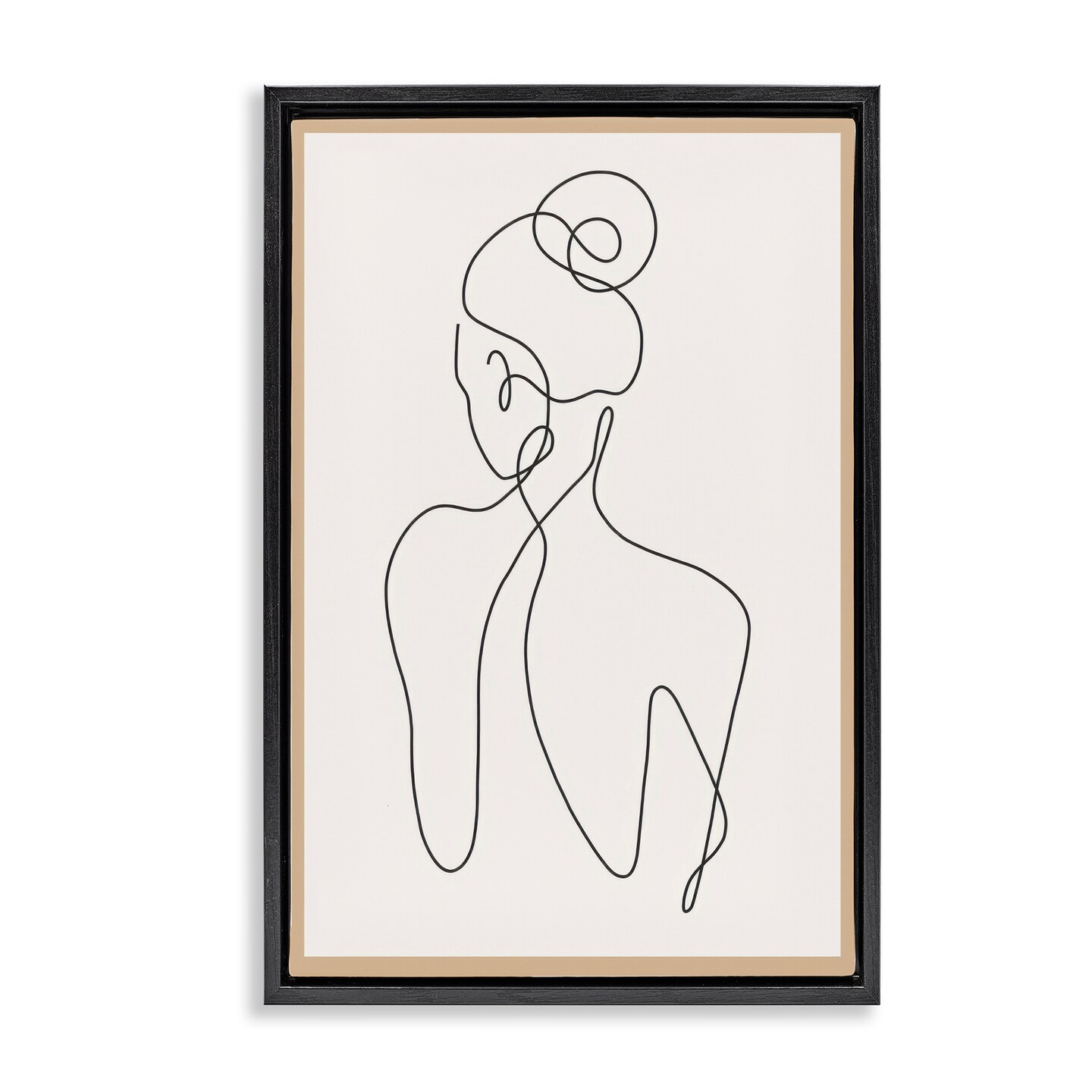 Stupell Industries Minimal Woman Line Drawing Floating Frame Design By LSR Creative Studio
