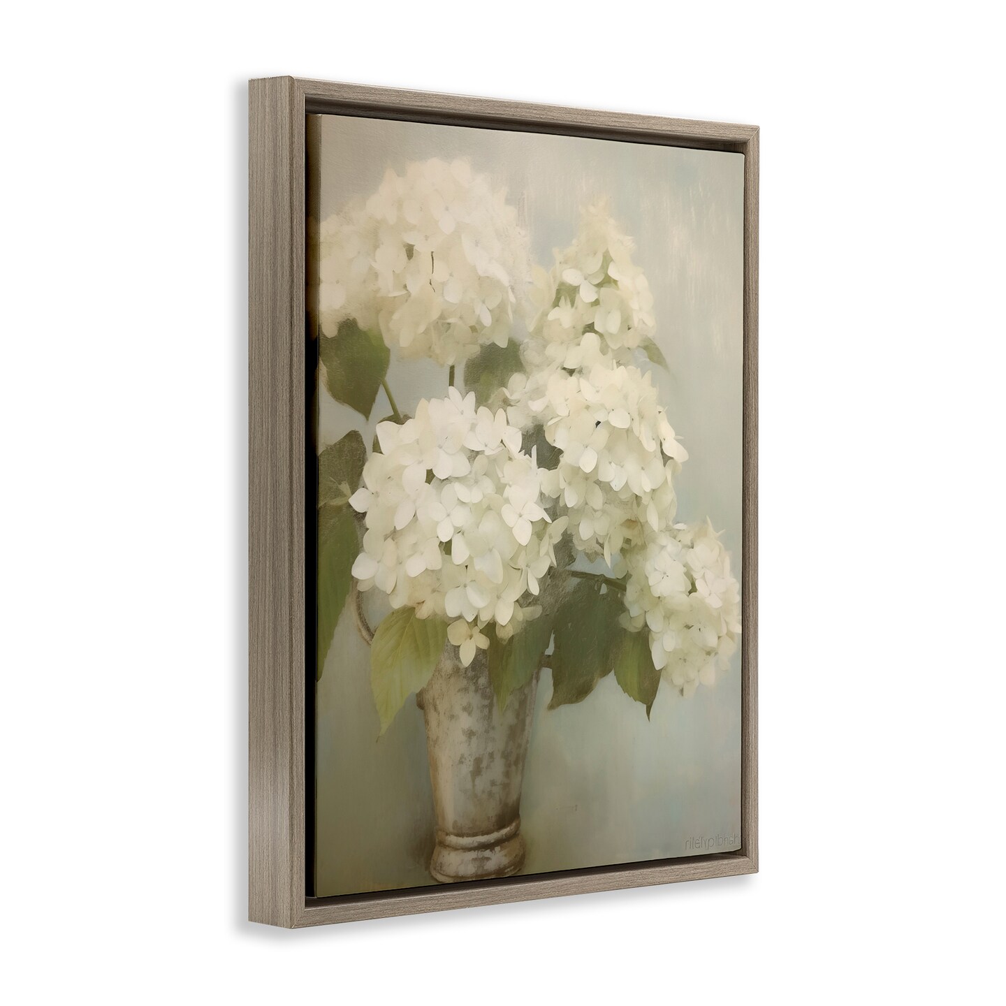 Stupell Industries Faded Country Hydrangeas Floating Frame Design by Arlington Prints