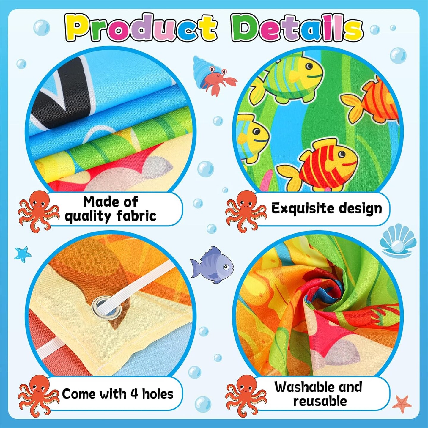 Summer Classroom Door Cover Decoration Our Class Is O-Fish-Ally Ready for Summer Door Banner Ocean Animal Porch Backdrop Sign for School Indoor Outdoor Wall Window Decor Teacher Supplies