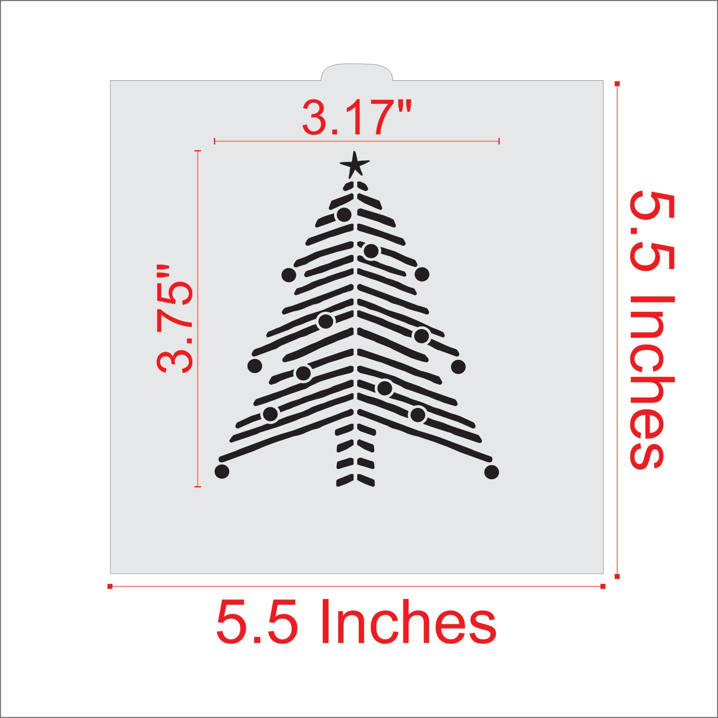 Handpainted Chevron Christmas Tree Stencil Cookie &#x26; Craft Stencil | CM202 by Designer Stencils | Cookie Decorating Tools | Stencils for Royal Icing, Airbrush, Dusting Powder | Craft Stencils for Canvas, Paper, Wood | Reusable Food Grade Stencil