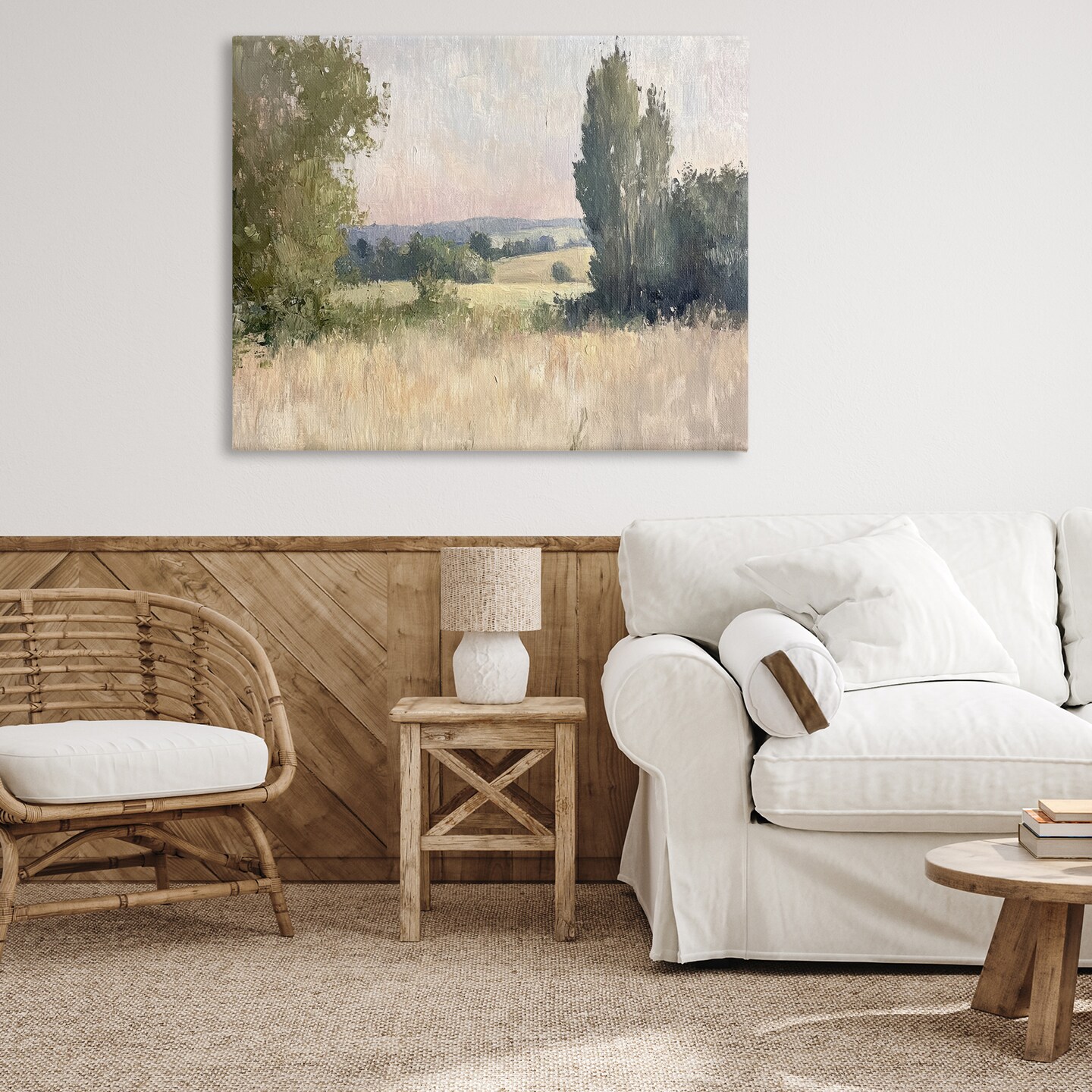 Stupell Industries Tranquil Abstract Countryside Canvas Design by Petal Prints Design