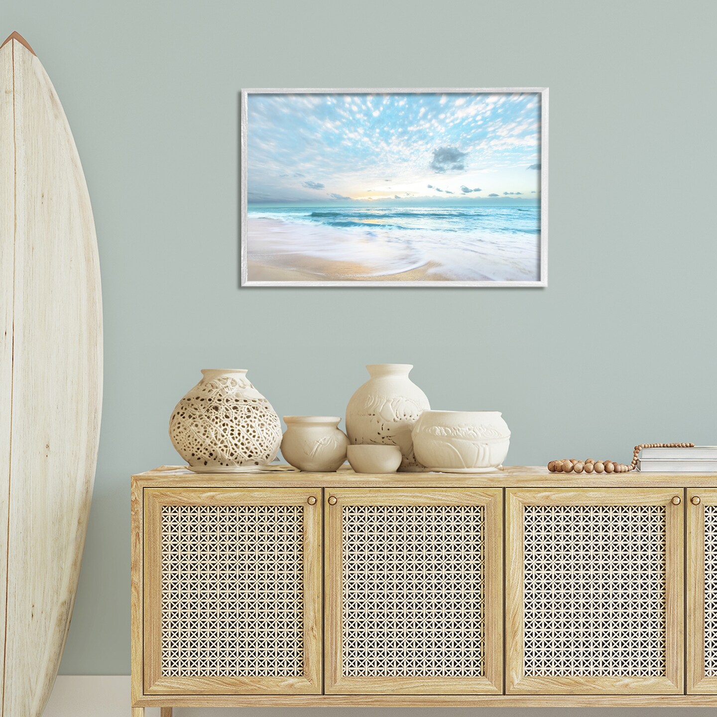 Stupell Industries Sun Bleached Ocean Shore Framed Giclee Design by Danita Delimont