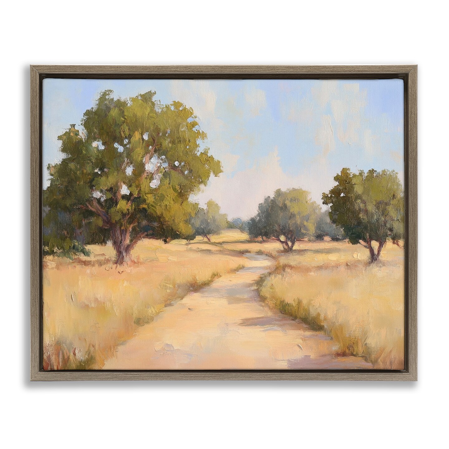 Stupell Industries Getting Lost Natural Field Floating Frame Design by Petal Prints Design