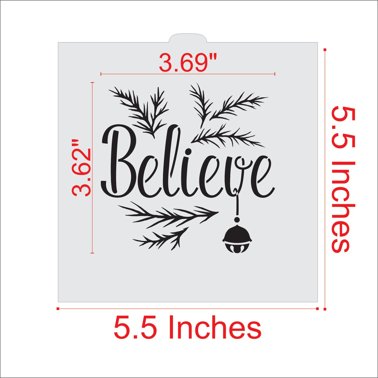Believe Cookie &#x26; Craft Stencil | CM171 by Designer Stencils | Cookie Stencils for Royal Icing, Airbrush, Dusting Powder |