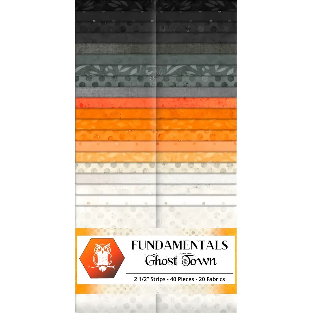Fabric Lumin White Owl Textiles Fundamentals Ghost Town 40pc 2.5