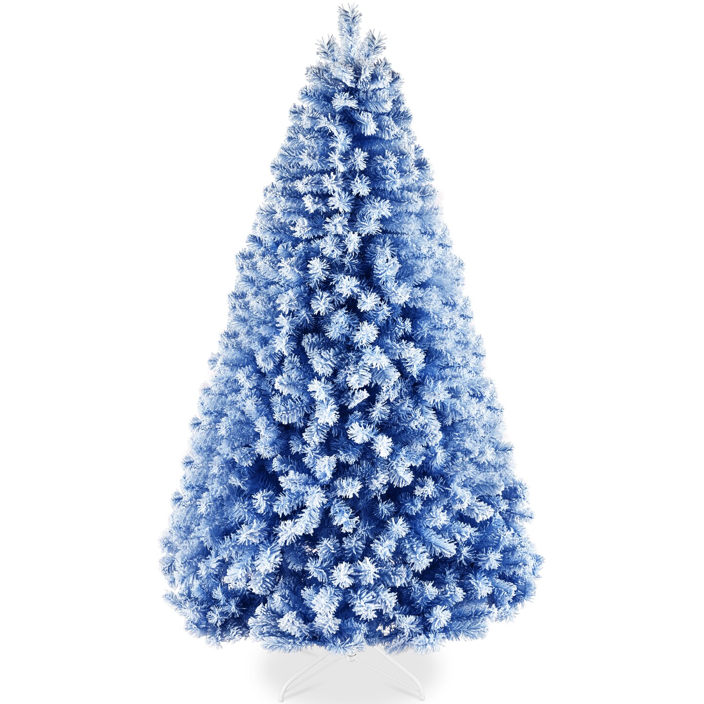 Best Choice Products Artificial Flocked Christmas Tree, 6ft Premium Unlit Colorful Pine Holiday Décor w/Stand