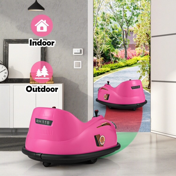 12V Kids Electric Bumper Car with Remote, Dual Motors, 360° Spin, Lights & Music