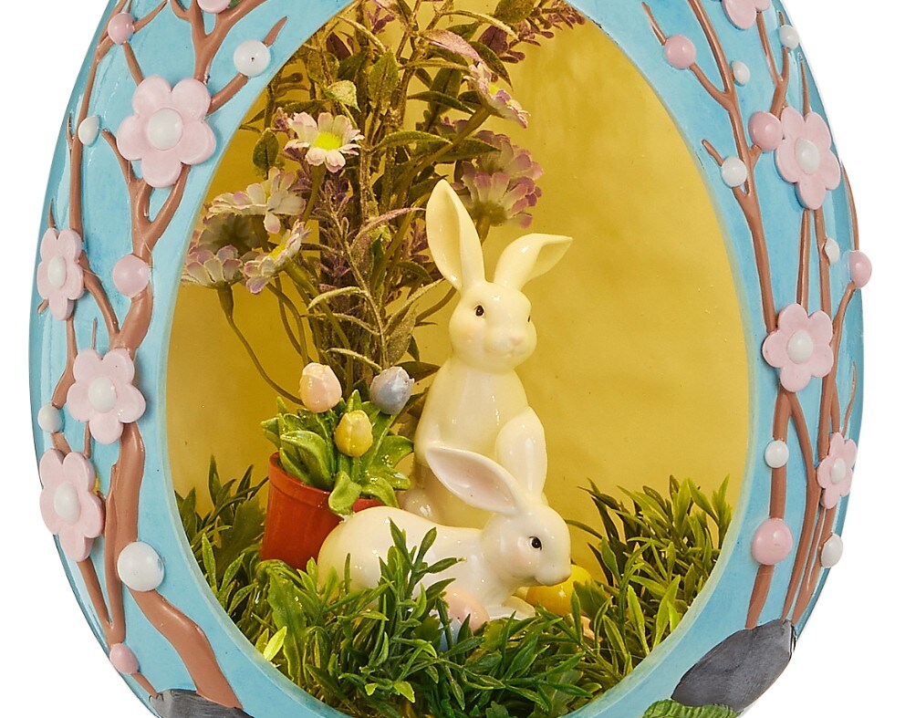 13.5″ Easter Bunny Lighted Egg – Battery-Operated Spring & Easter Décor