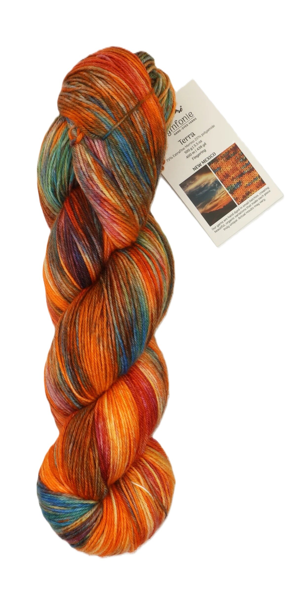 KnitPro Symfonie Premium Hand Dyed Merino Wool & Polyamide Sock Yarn| Terra Variegated America The Beautiful
