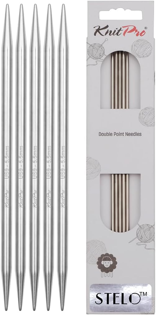 KnitPro Stelo Double Pointed Knitting Needles 6" (15cm) Set of 5 Size 0 - 11