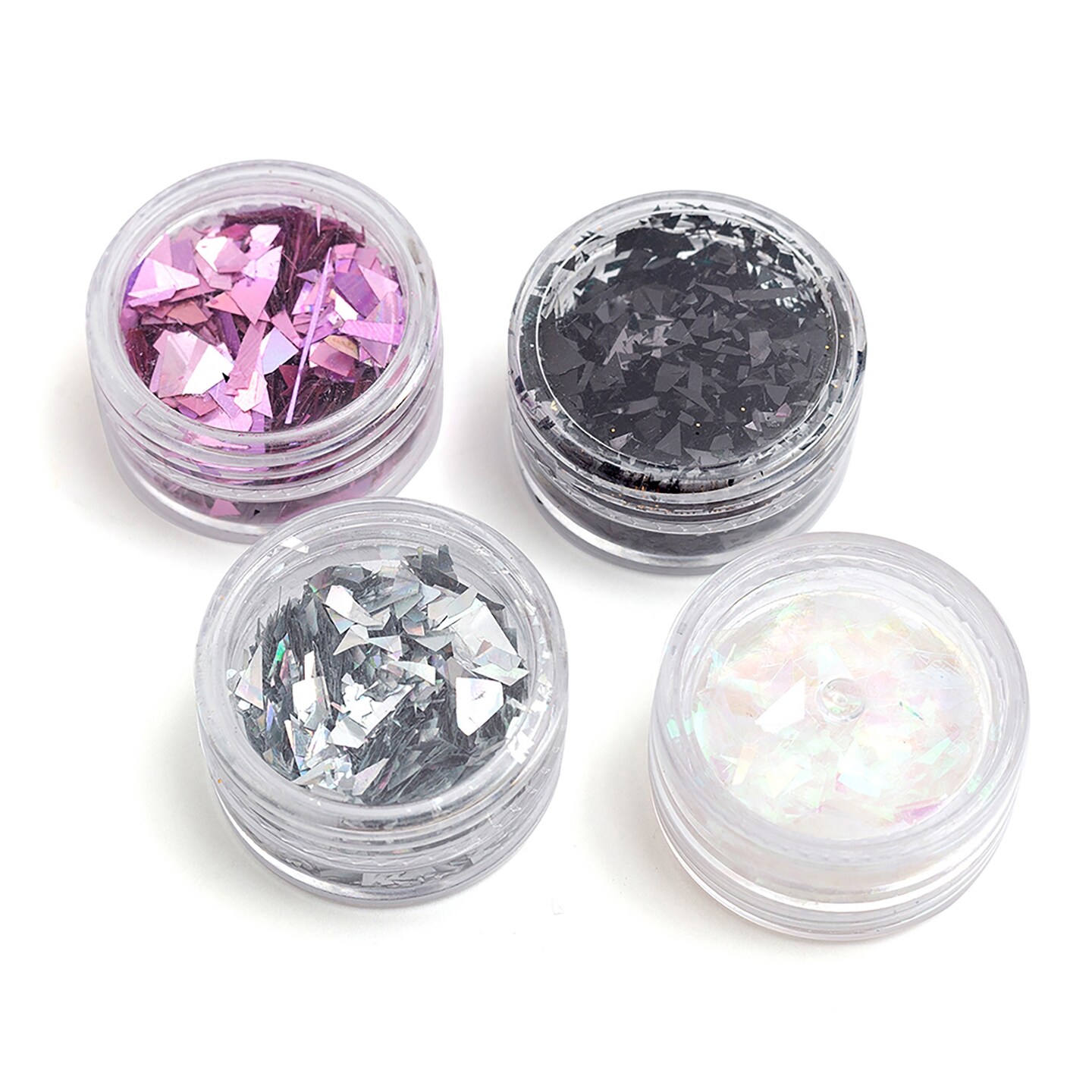 American Crafts Color Pour Resin Mix-Ins-Foil Flakes - Holographic 4/Pkg