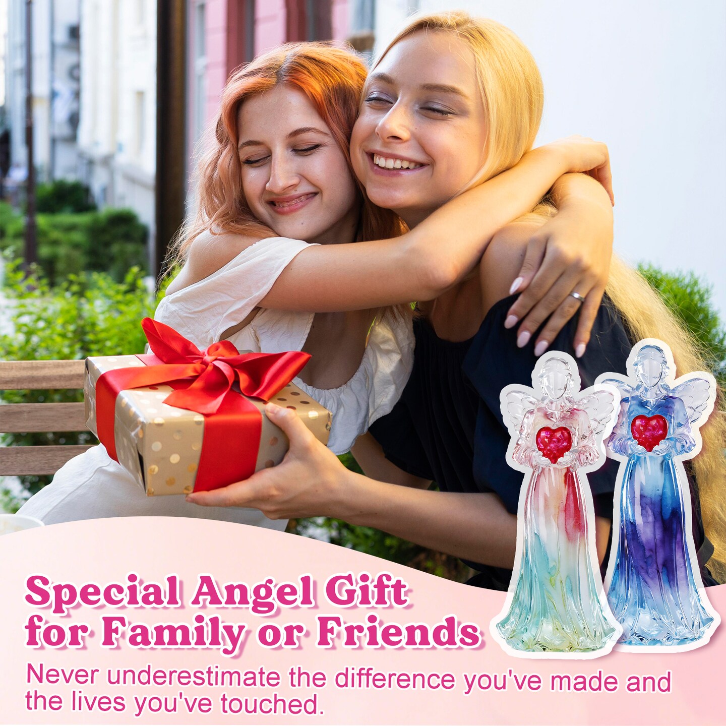 LET'S RESIN 2pcs Angel Figurines Resin Molds, Angel Silicone Molds for Preserved Flowers, DIY Resin Art, Gift for Woman-Retirement/Mother's Day