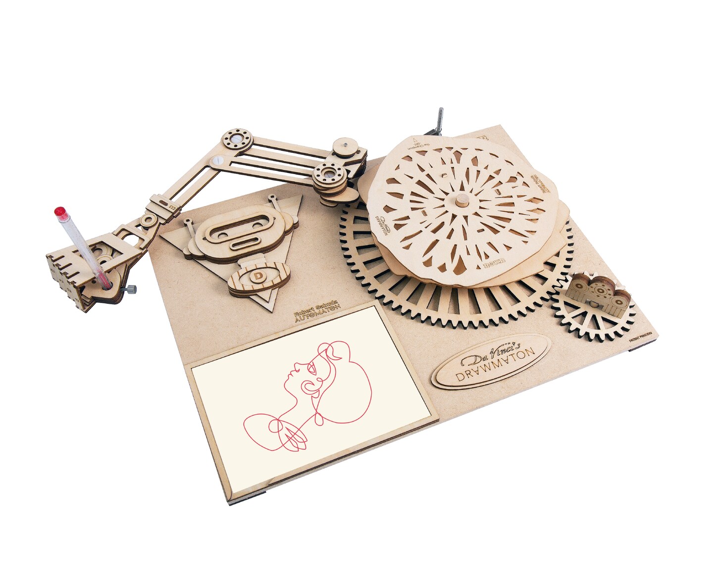 ROKR Da Vinci’s Drawing Machine The Robot 3D Wooden Puzzle SD003