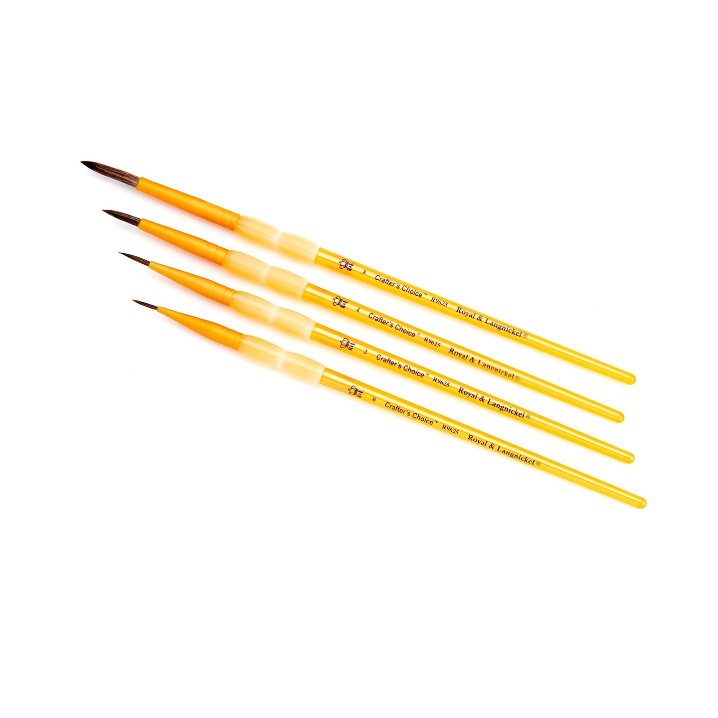 RCC 211 | Crafter's Choice™ 4pc Synthetic Camel Hair Round Brush Set