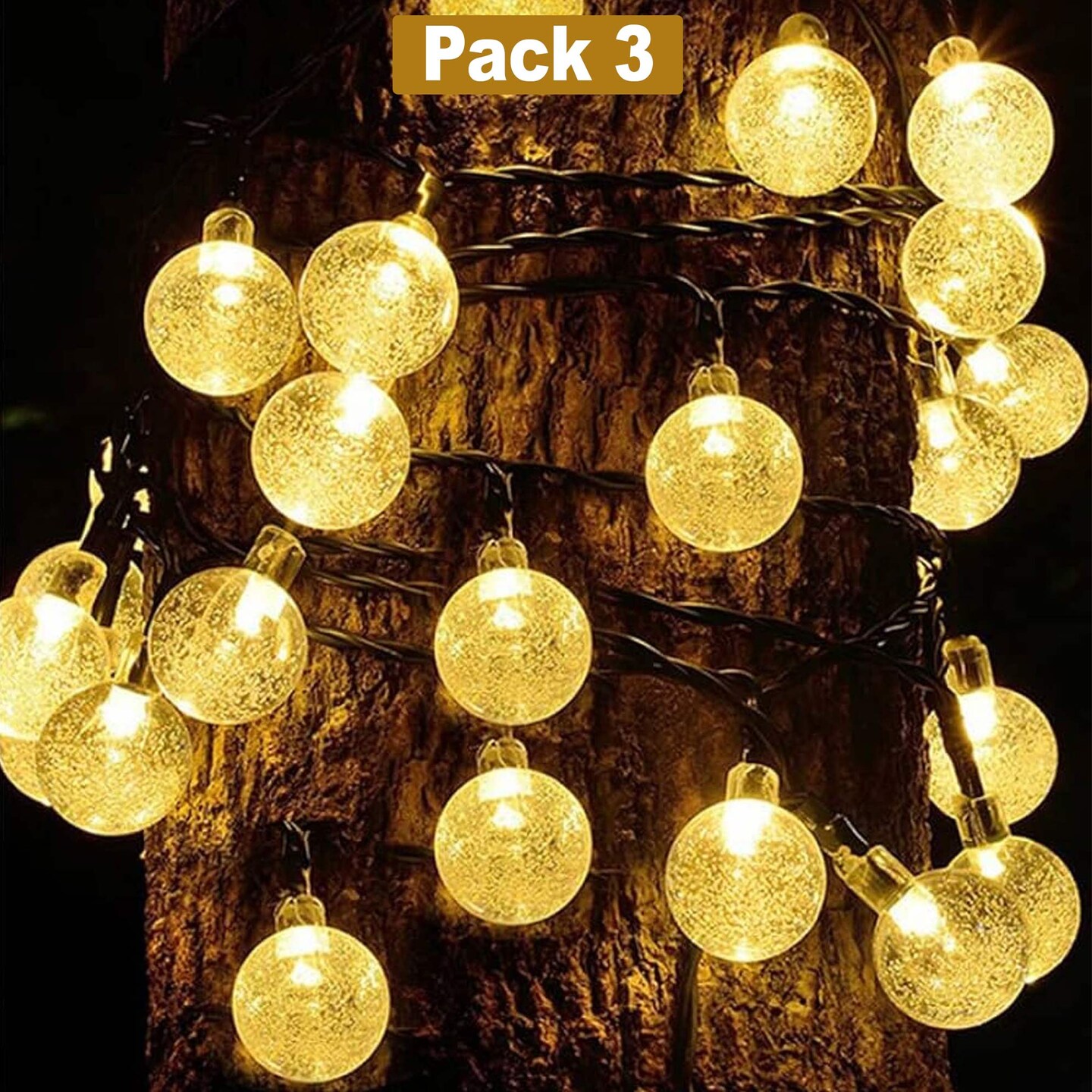 Whimsical Solar-Powered 30 LED Bubble String Lights for Gardens