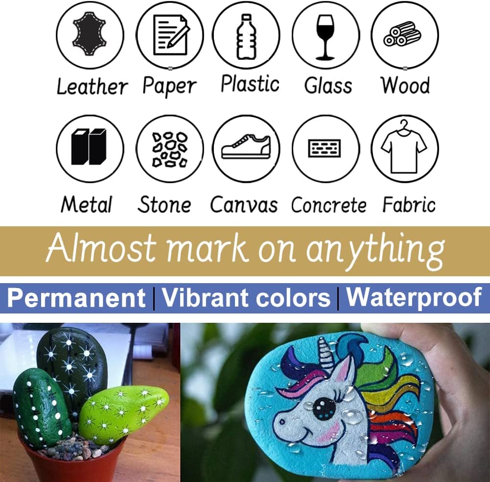 24 Color Permanent Oil Based Markers