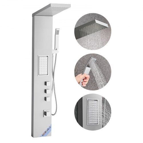 High Pressure Shower Panel Tower 3-in-1 Stainless Steel Rainfall Handheld