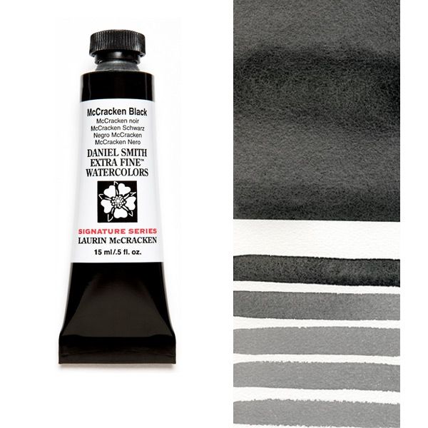 Daniel Smith Extra Fine Watercolors - McCracken Black, 15 ml Tube